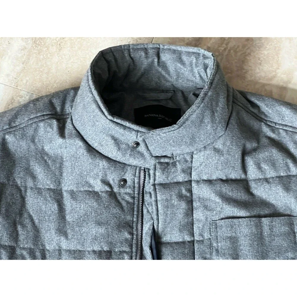 Banana Republic Heather Gray Men’s Quilted Jacket Size L
